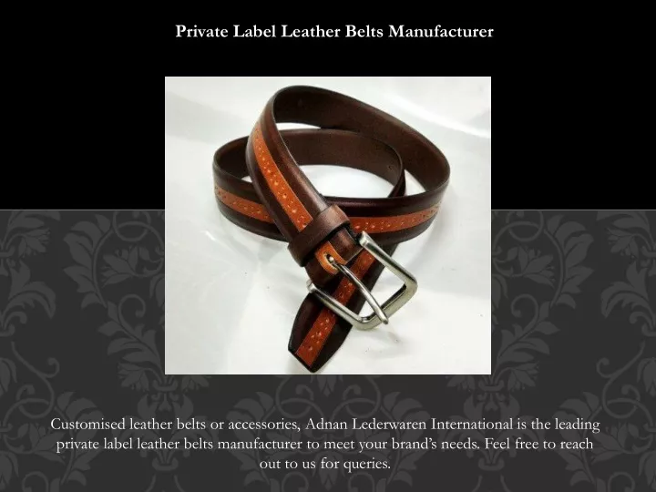 private label leather belts manufacturer