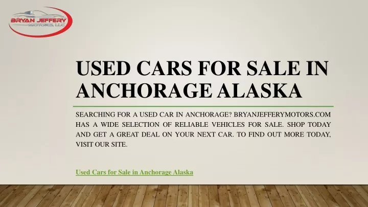 used cars for sale in anchorage alaska