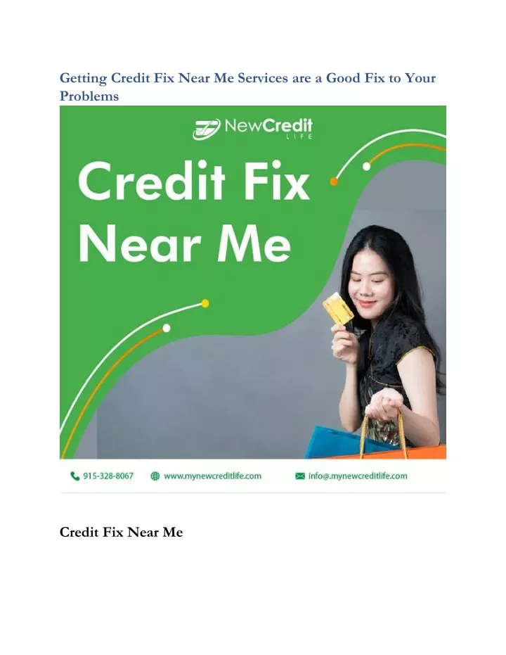 getting credit fix near me services are a good