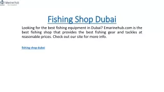 Fishing Shop Dubai  Emarinehub.com
