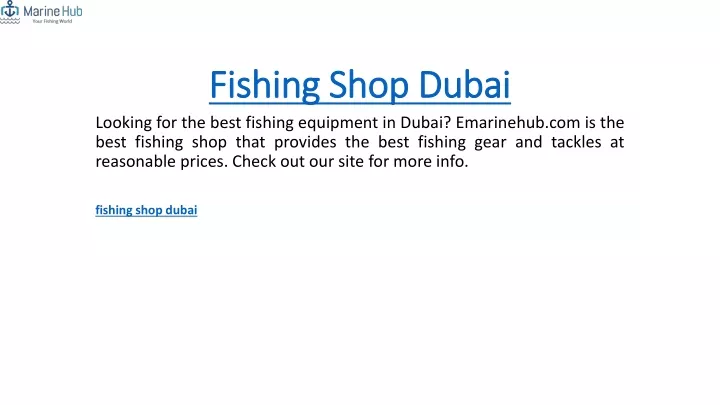 fishing shop dubai