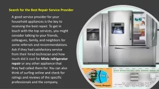 Search for the Best Repair Service Provider