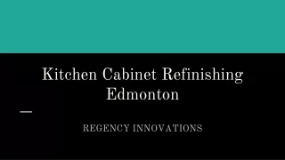 Kitchen Cabinet Refinishing Edmonton
