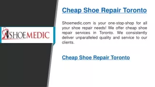 Cheap Shoe Repair Toronto   Shoemedic.com