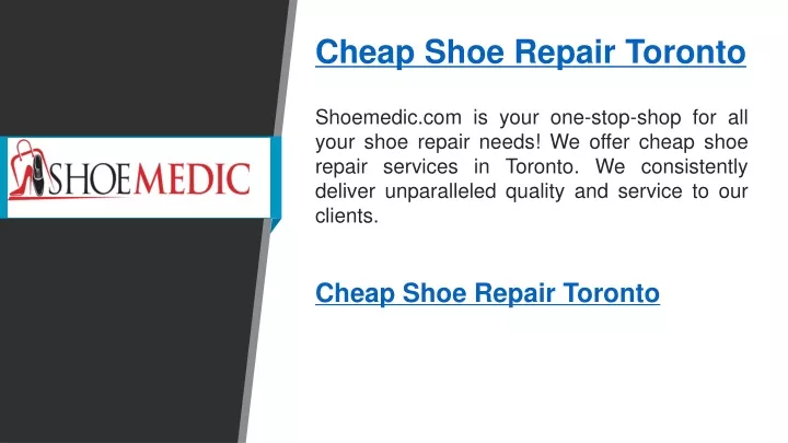 cheap shoe repair toronto