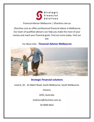 Financial Advisor Melbourne | Sfsonline.com.au