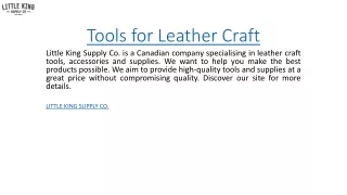 tools for leather craft