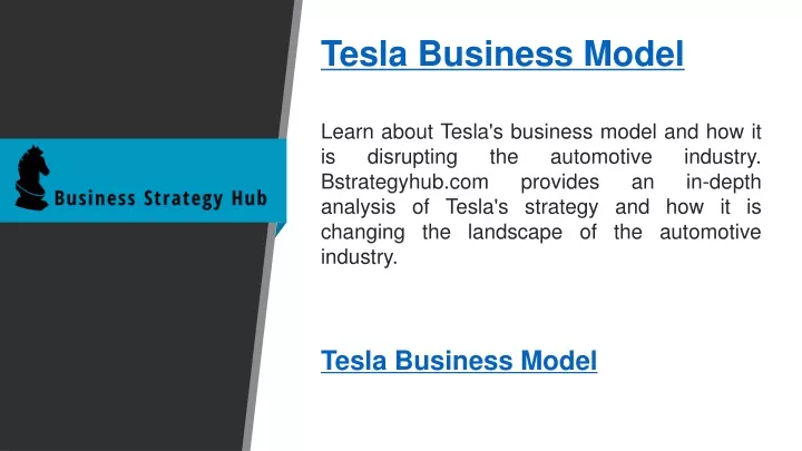 tesla business model