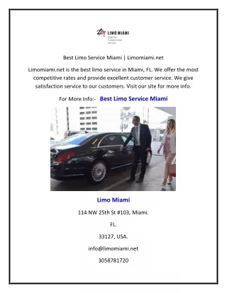 best limo service miami limomiami net