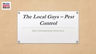 Pest Control Sydney | Thelocalguyspestcontrol.com.au