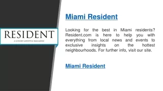 miami resident