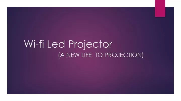 wi fi led projector