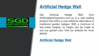 artificial hedge wall
