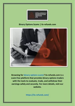 binary options scams iis refunds com
