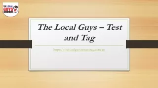 the local guys test and tag