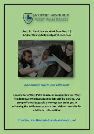 Auto Accident Lawyer West Palm Beach | Accidentlawyerhelpwestpalmbeach.com