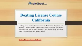 boating license course california