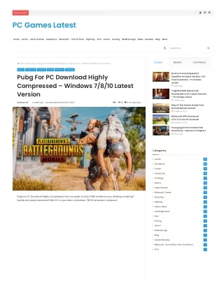 Pubg for pc download highly compressed