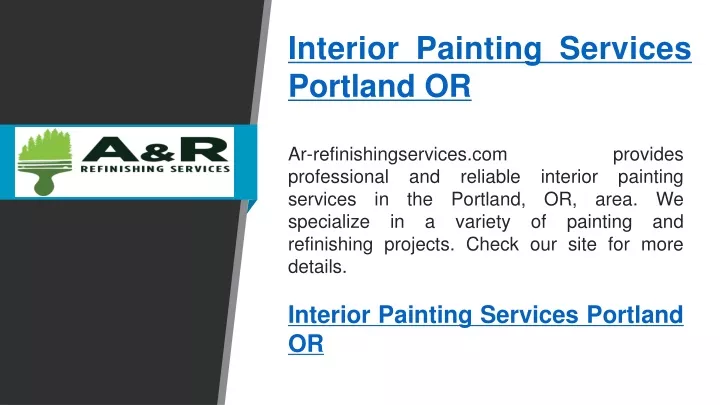 interior painting services portland or