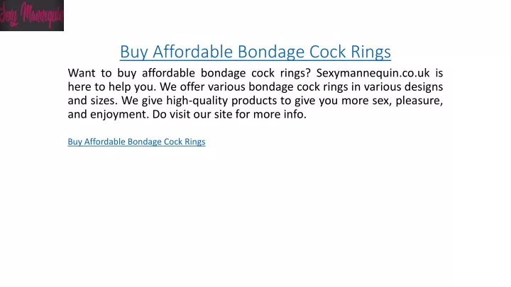 buy affordable bondage cock rings