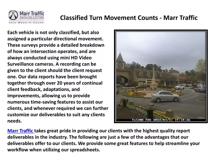 classified turn movement counts marr traffic