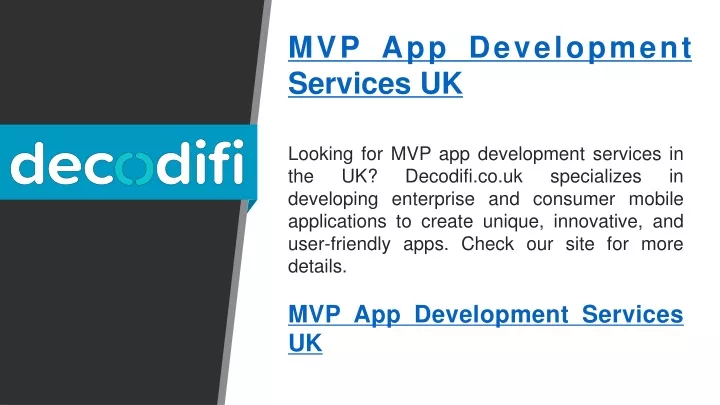 mvp app development services uk