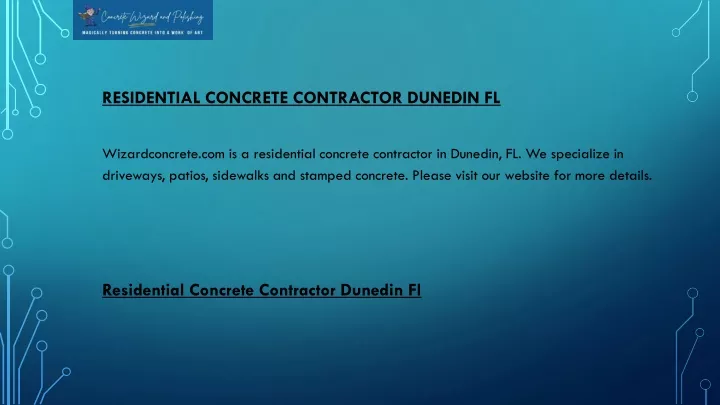 residential concrete contractor dunedin fl