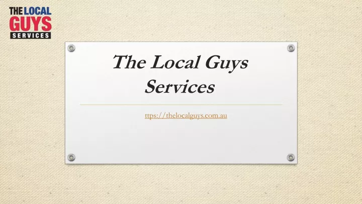 the local guys services