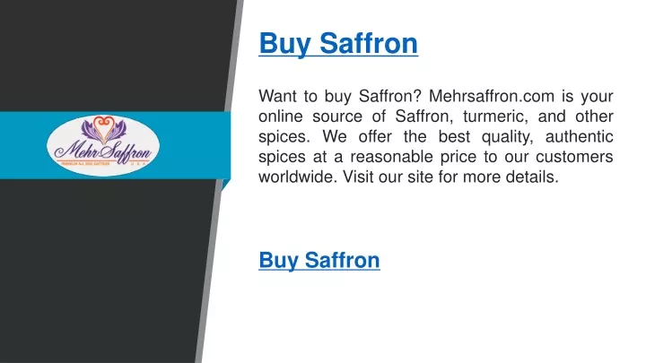 buy saffron