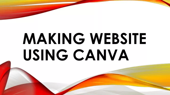 making website using canva