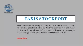 taxis stockport