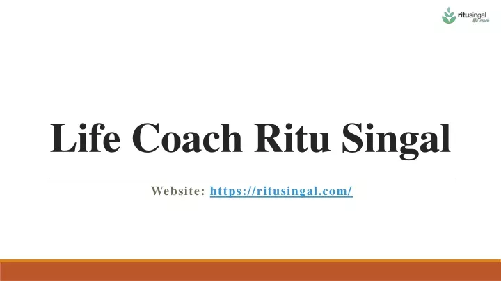 life coach ritu singal