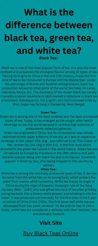 Buy Black Teas Online