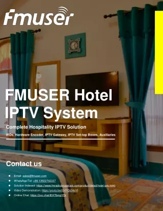 Complete Hotel IPTV Solution for Hoteliers | FMUSER IPTV