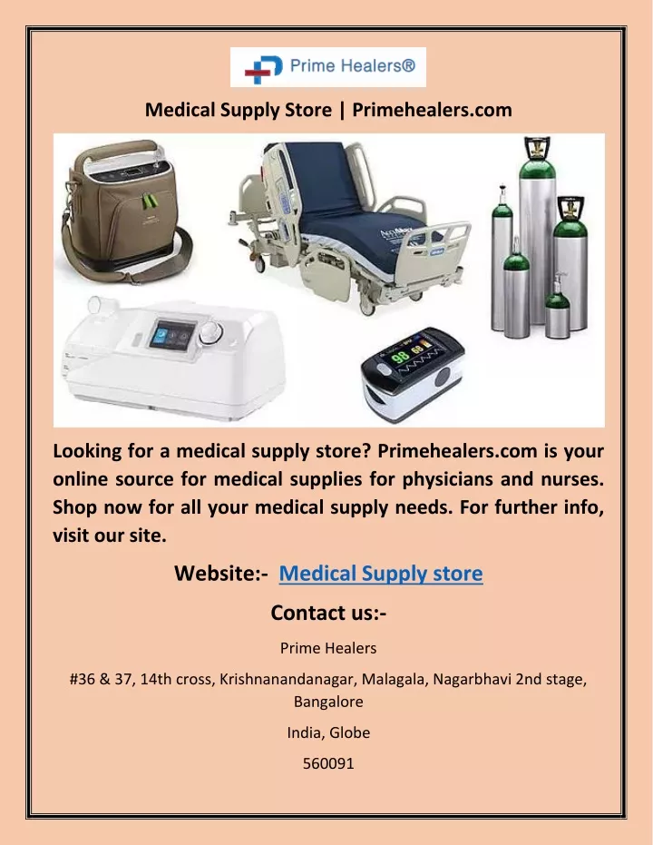 medical supply store primehealers com
