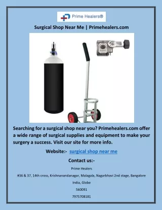Surgical Shop Near Me | Primehealers.com