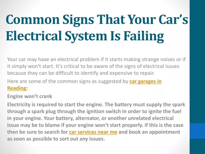 common signs that your car s electrical system is failing