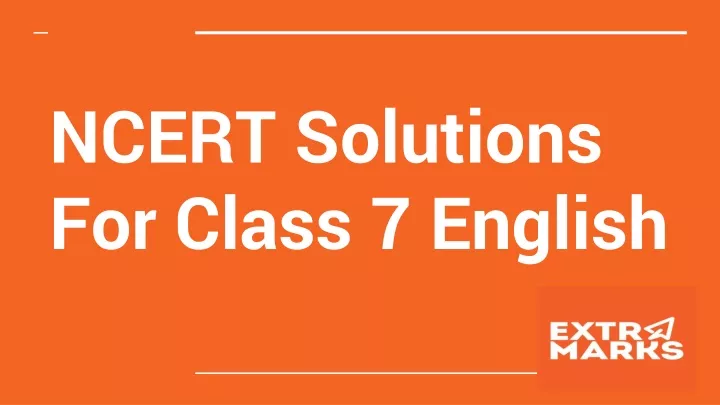 ncert solutions for class 7 english