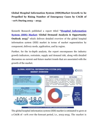 Global Hospital Information System Market PR