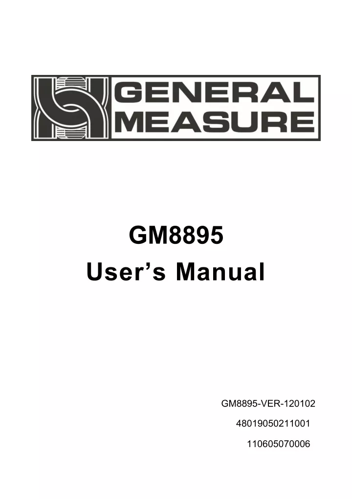 gm8895 user s manual