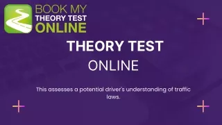 Advantages and services offered by Book my theory test online