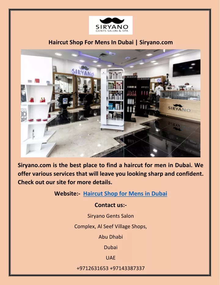 haircut shop for mens in dubai siryano com