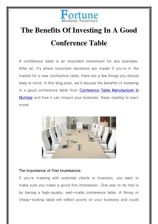 Conference Table Manufacturer In Mumbai Call-9773726048