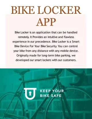 Bike Locker App