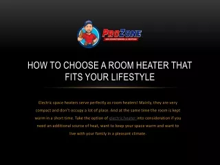 How to Choose a Room Heater That Fits