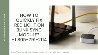 Red Light on Blink Sync Module? Quick Fix 1-8057912114 Reach Now