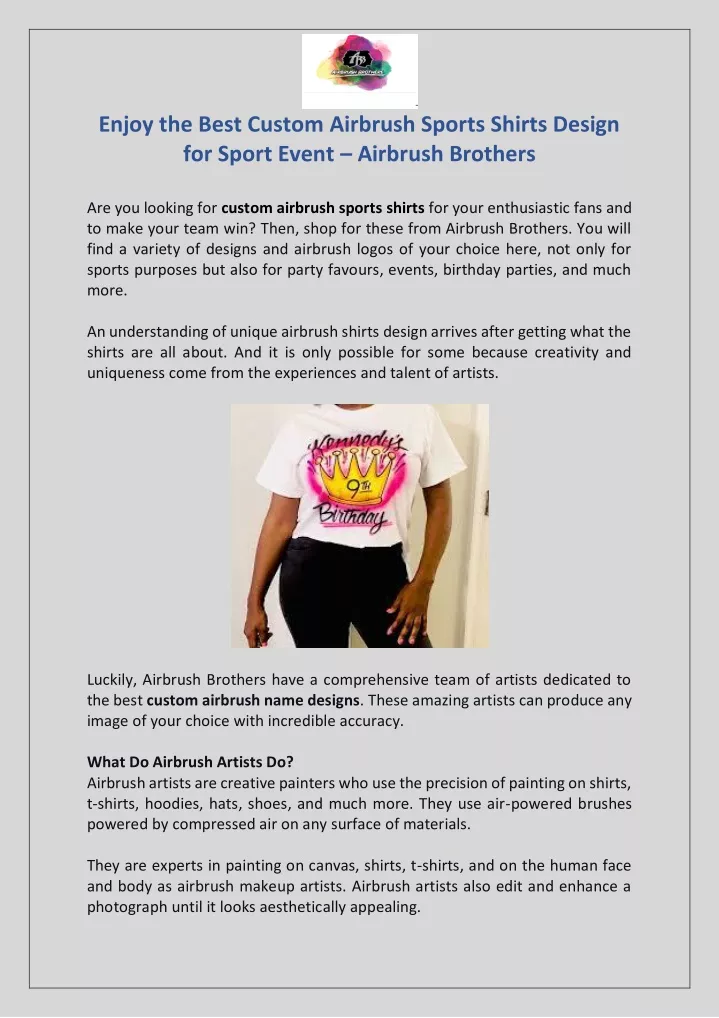 enjoy the best custom airbrush sports shirts