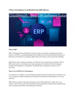 5 ways your business can benefit from erp software