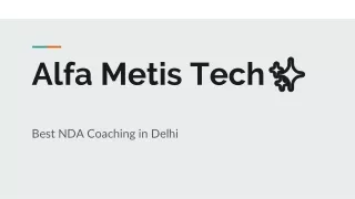 Best NDA Coaching in Delhi