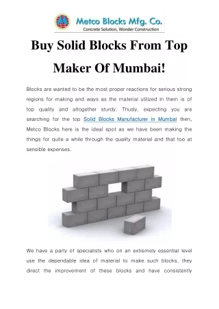 buy solid blocks from top